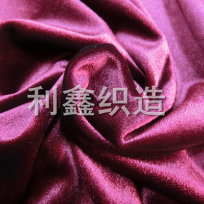 全涤丝面弹纬编不倒绒
